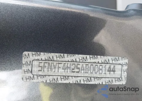 2010 Honda Pilot Lx from USA, damaged, VIN 5FNYF4H25AB008144